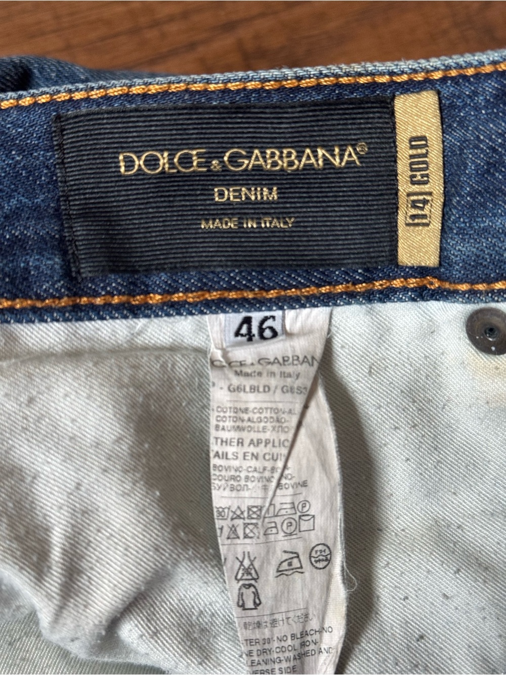 Dolce & Gabbana Men's Distressed Blue Jeans - Classic Slim Fit IT 46 - Picture 6 of 9